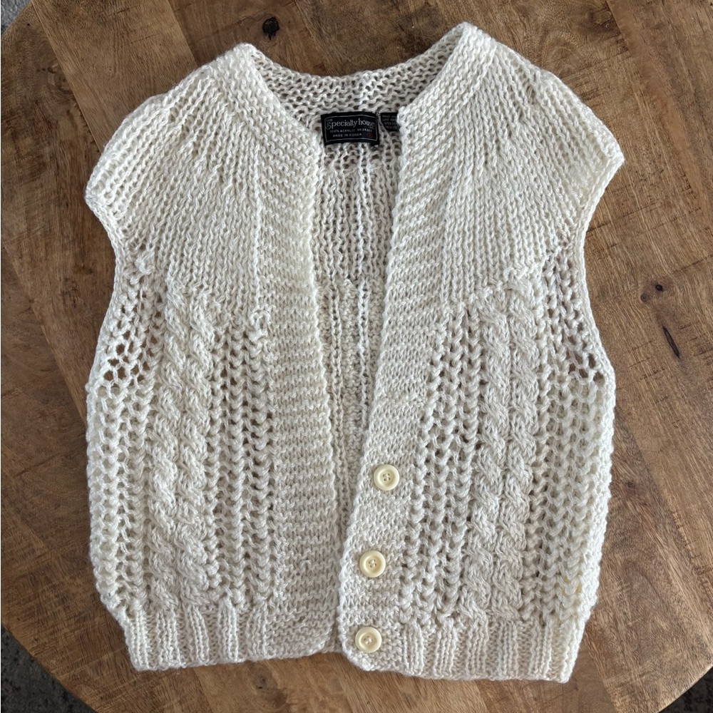 VTG. The Specialty house Inc-Knit Button-Front Sweater Vest
